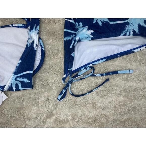 Hot Water tropical underwire triangle bra and string bikini set Size L/M - Picture 9 of 11